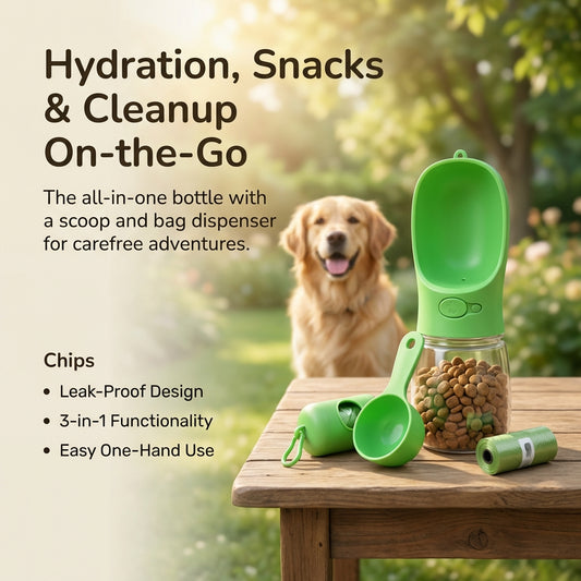 BOTELLA MULTIUSO 3 EN 1 PARA MASCOTA